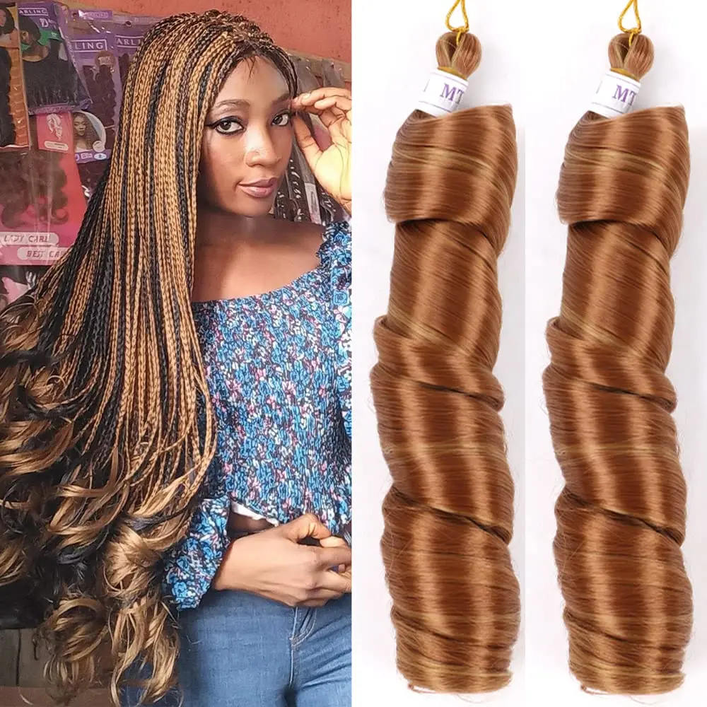 HeatResistantSpiralCurlBraidingHairLooseWaveCrochetBraids