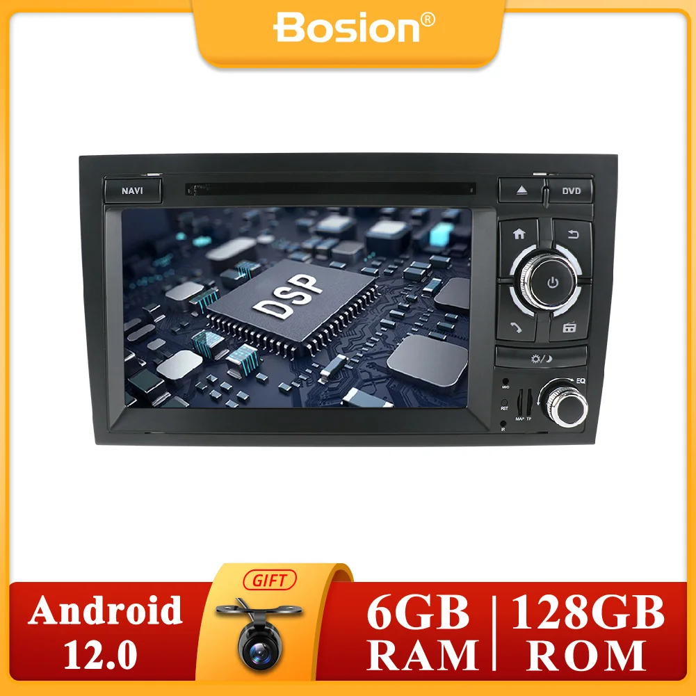 7 Autoradio GPS Navi Android 12 Pour Audi A4 B6 B7 S4 RS4 SEAT 2003-2011  BT DAB