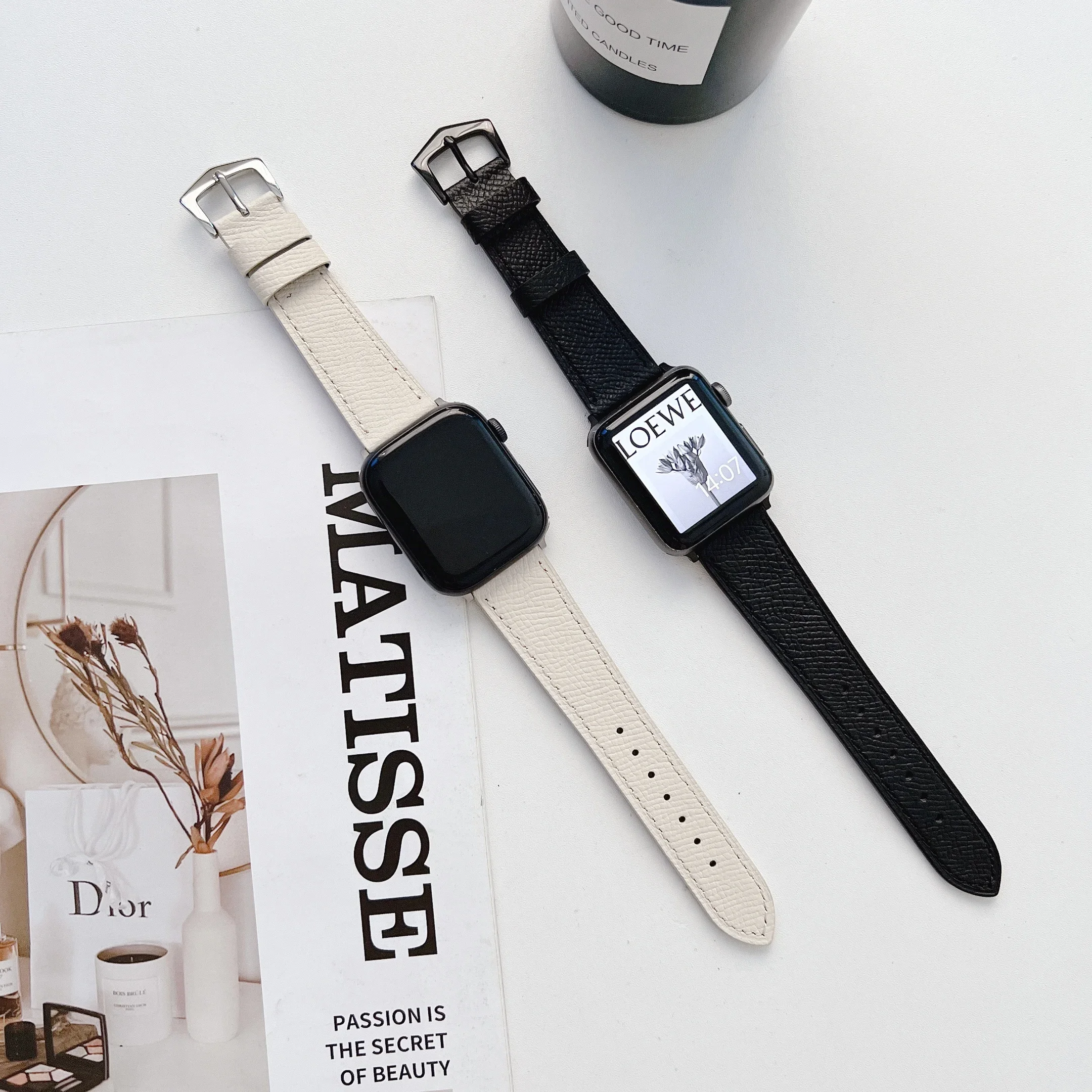 Leather Strap For Apple Watch Band 49mm 45mm 41mm Bracelet Wristband iWatch Series Ultra 9 8 7 6 5 4 SE 44mm 42mm 40mm 38mm Belt