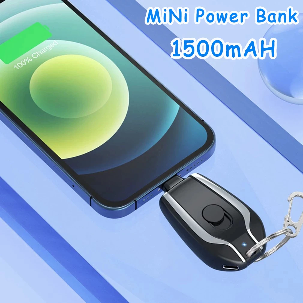 1500mah Mini Finger Emergency Power Bank External Battery Pack Outdoor