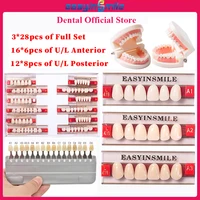 16/12 Sets/ Box Dental Denture Teeth Upper Anterior Lower Dentier Teeth A1 A2 A3 Synthetic Polymer Dental Education teeth Model 1