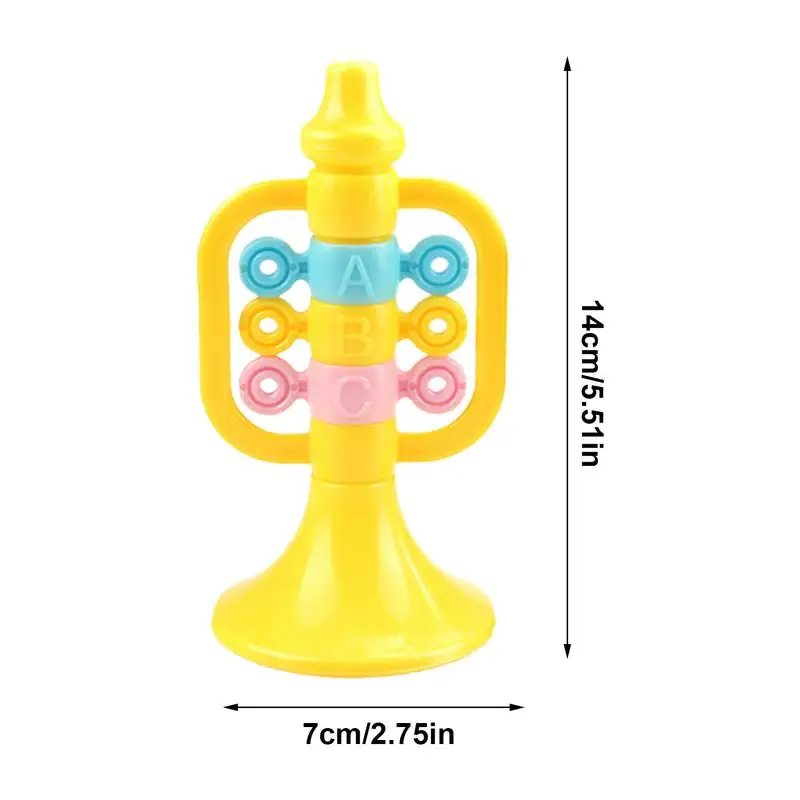 Trumpet Instruments Toy For Kids Cartoon Musical Instrument Toy Puzzle Enlightenment Trumpet Music Toys For School Dancing Home