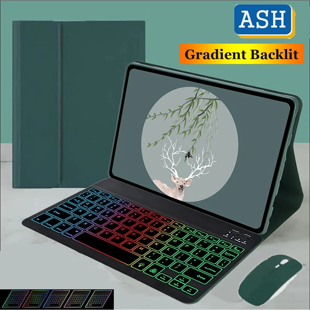 

ASH for Xiaomi Redmi 10.61 inch Backlit Keyboard Mouse Folding Magnet Case For Redmi Pad 10.61" for Xiaomi Pad 5 5 Pro 11"