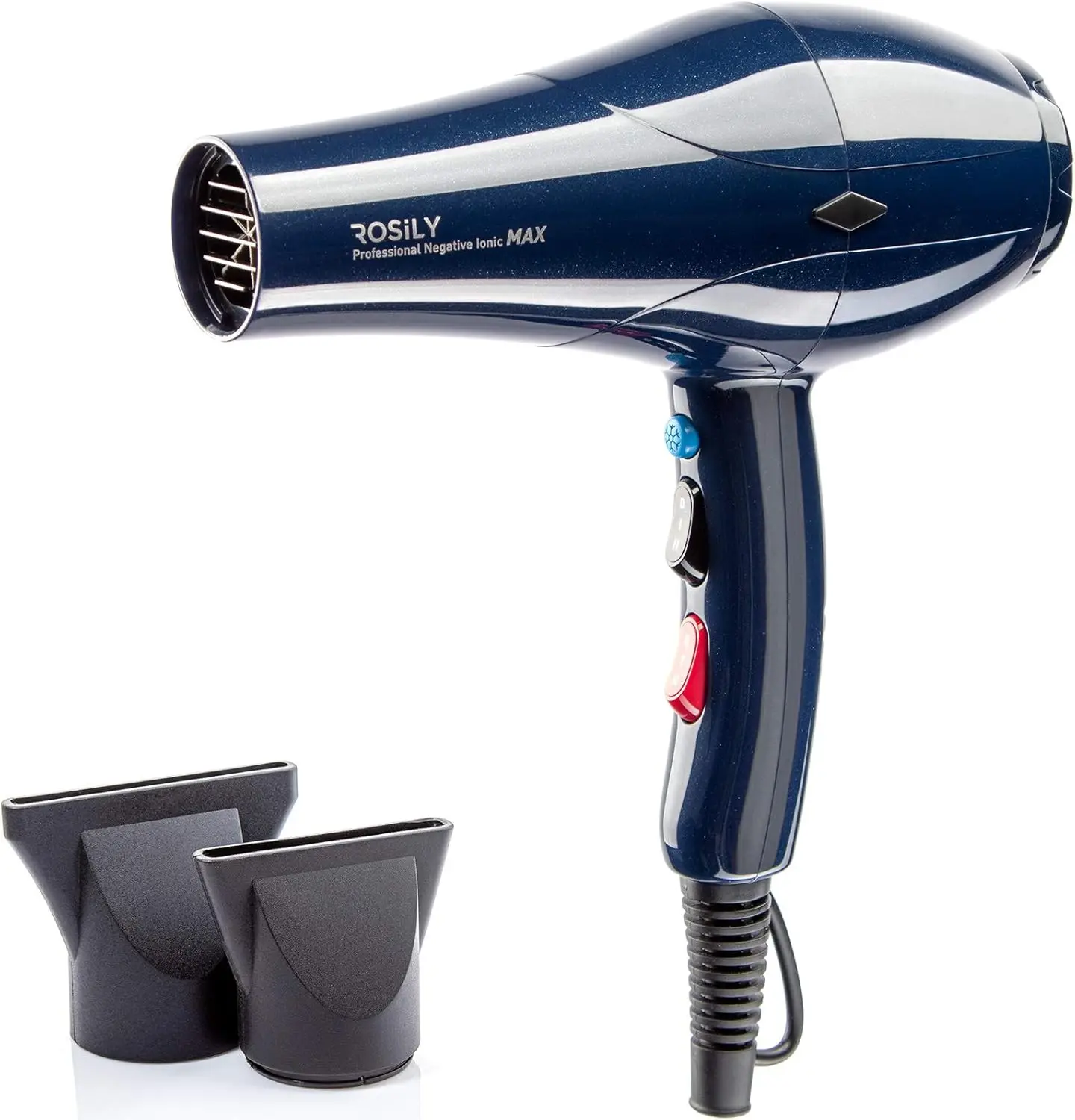 2200W Ionic Ceramic Hair Dryer Fast Drying Salon Quality Blow Dryer with Nozzle Attachments for Smooth Shine and