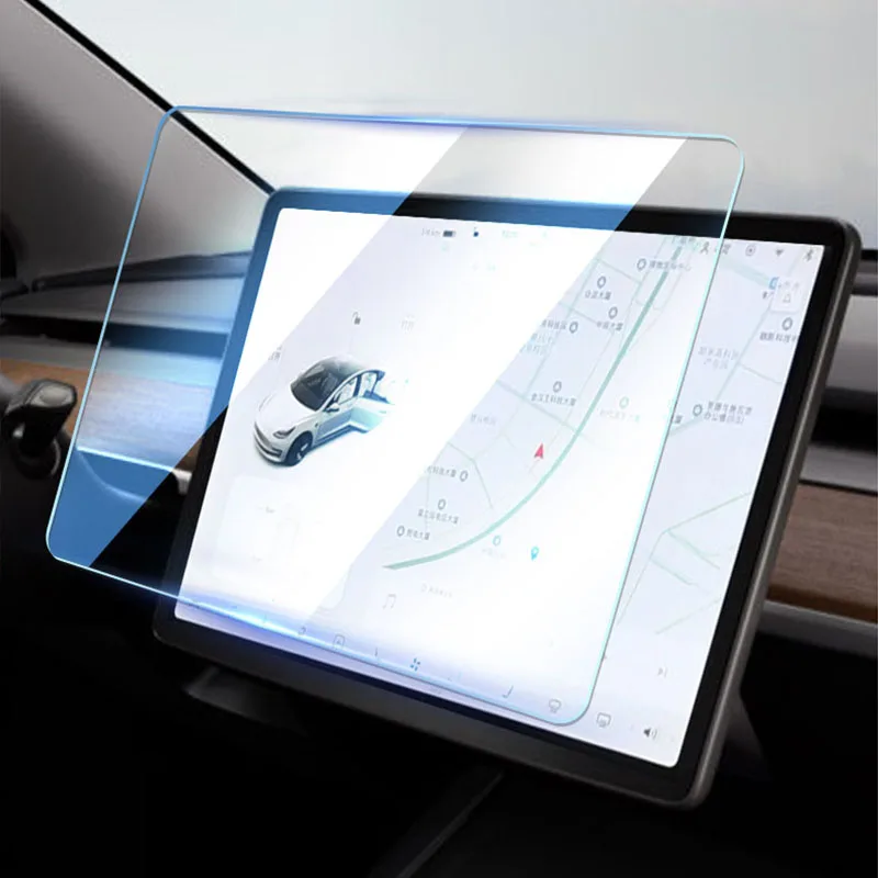 

Закаленное стекло для сенсорного экрана навигации автомобиля Tesla Model 3 | Y аксессуары Защитная пленка для экрана центральной консоли HD