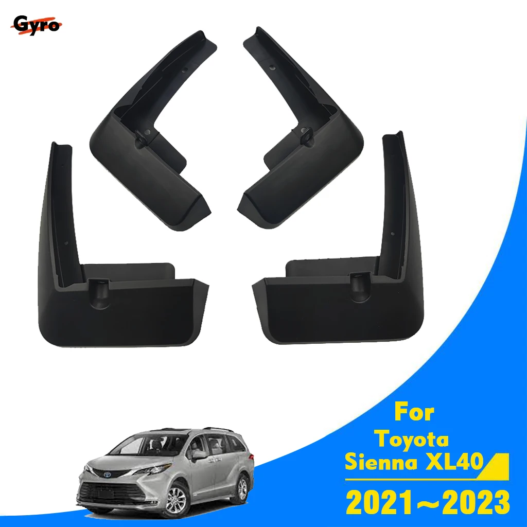 

For Toyota Sienna XL40 2021~2023 Car Mudflaps Mud Guards Mudguards Duraflap Fenders Splash Accessories Wheels Cover Tuning 2022