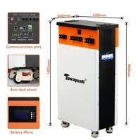 Tewaycell 48V 280Ah Powerwall 14KW LiFePO4 batterie au Lithium intégré 5kw onduleur MPPT ESS système d'énergie solaire domestique ue noTax 3