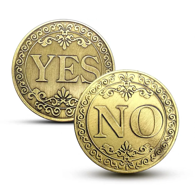 Yes No Coin 4 CM Lucky Guess Game Fidget Toys For Anxiety Autism Antistress Adulti Children Brinquedos Para Al&iacute;vio Do Estresse