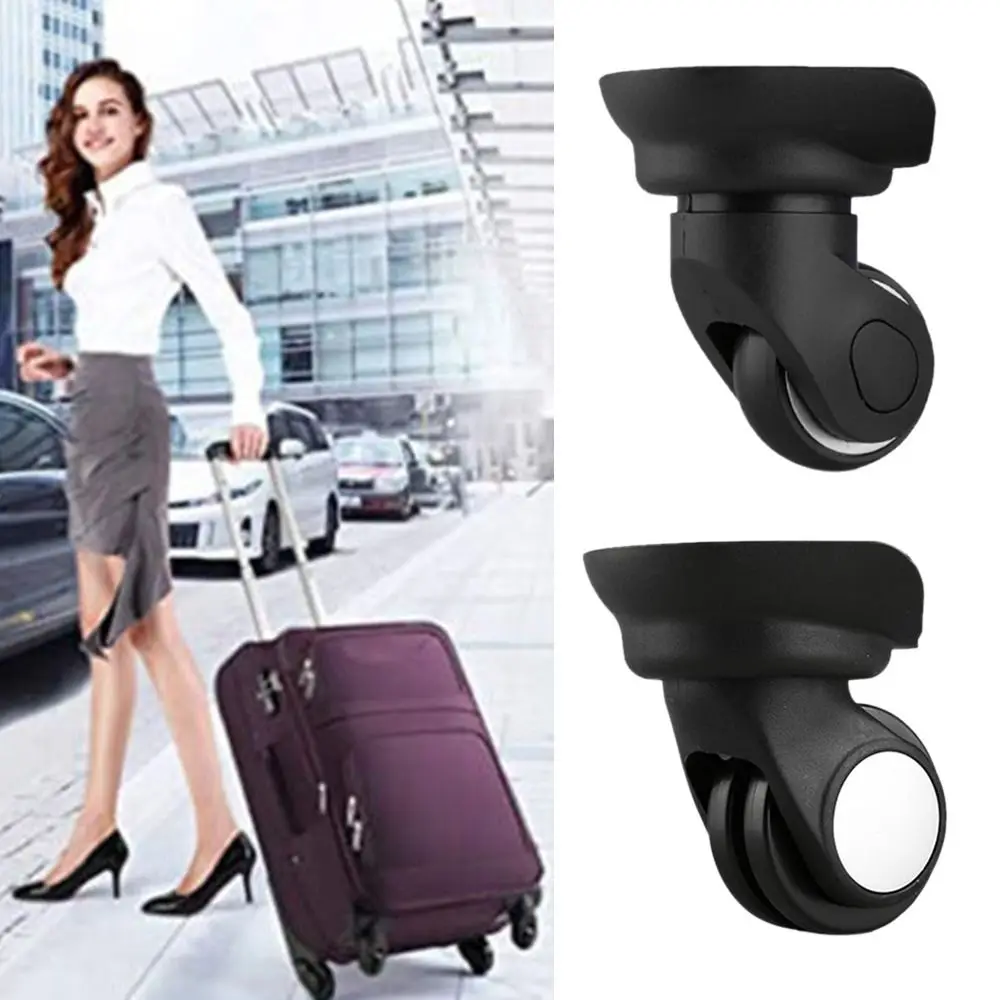 

1Pair Portable For Suitcases Trolley Parts Luggage Accessories Swivel Mute Wheels Luggage Caster Rubber Wheels