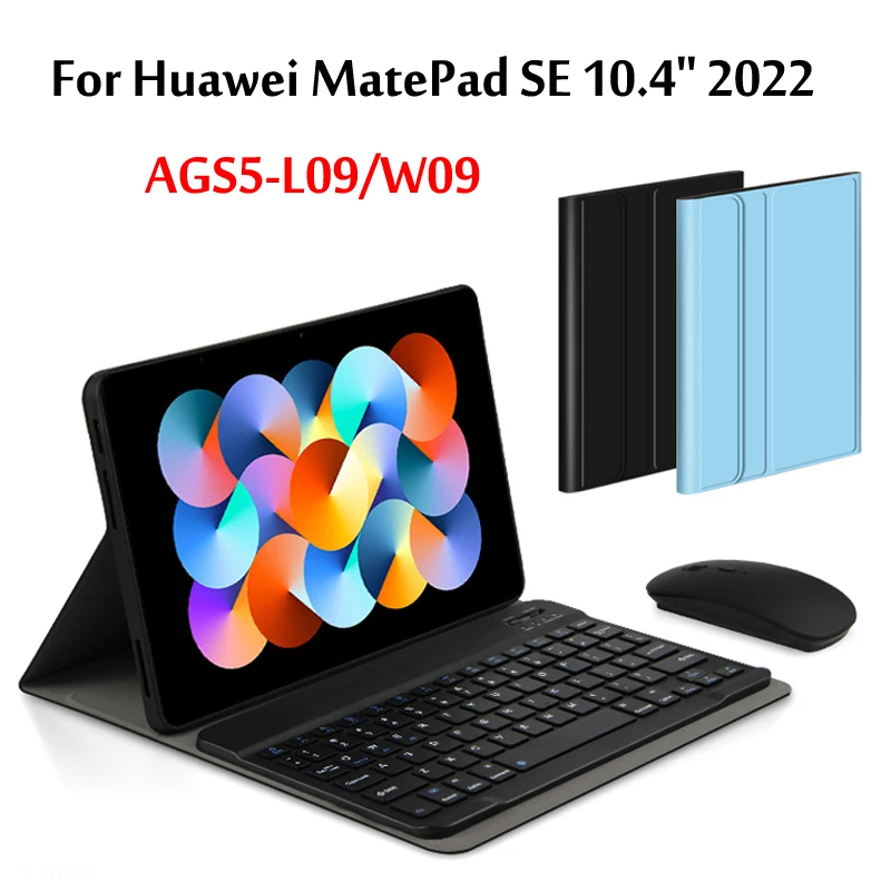 

Detachable Magnetic Wireless Bluetooth Backlight Keyboard Mouse Case for Huawei MatePad SE 10 4 2022 AGS5-L09 W09 Casing Cover