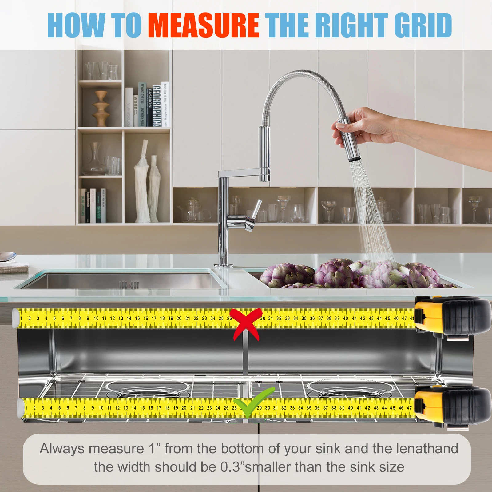 2pcs Sink Grid Sink Bottom Protectors Drain Rack Fruit Vegetable Rack Stainless Steel Dish Stand for Dishware Drainage