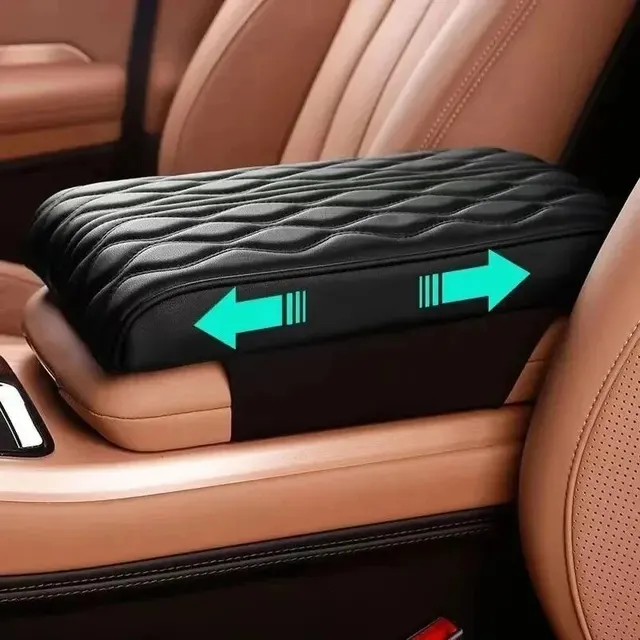 Wave Embroider PU Leather Car Armrest 5