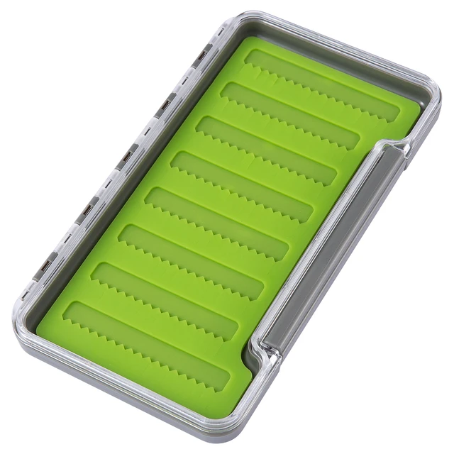 Bassdash Fly Box Waterproof Double Single Sided Flies Box Fishing Flies  Storage With Foam Silicone Slits Insert Fly Case