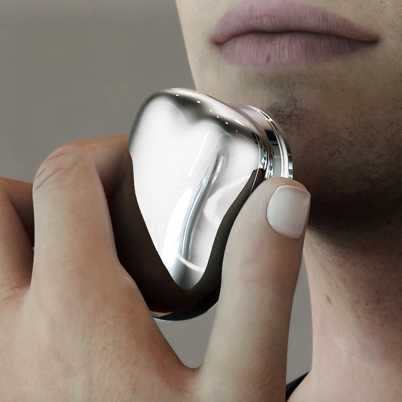 Mini Aparat de Ras Electric, At Performance, Wireless, Waterproof, Cu Incarcare Rapida USB si Motor Puternic de 6600 rpm, Pentru o Experienta de Ras de Inalta Performanta, Argintiu - Aparate & Accesorii ingrijire personala - atMag.ro