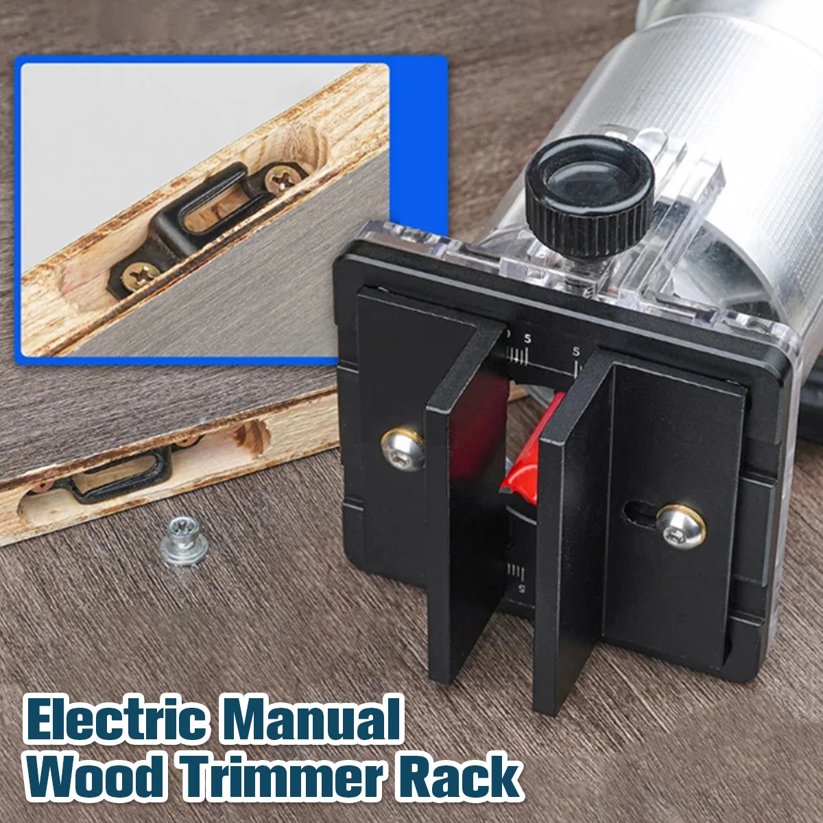 Compact Router Bracket Wood Palm Router Tool Base Jointer Cutting Palmming Base For Slotting Carving 65mm Trimming Machine - View #9