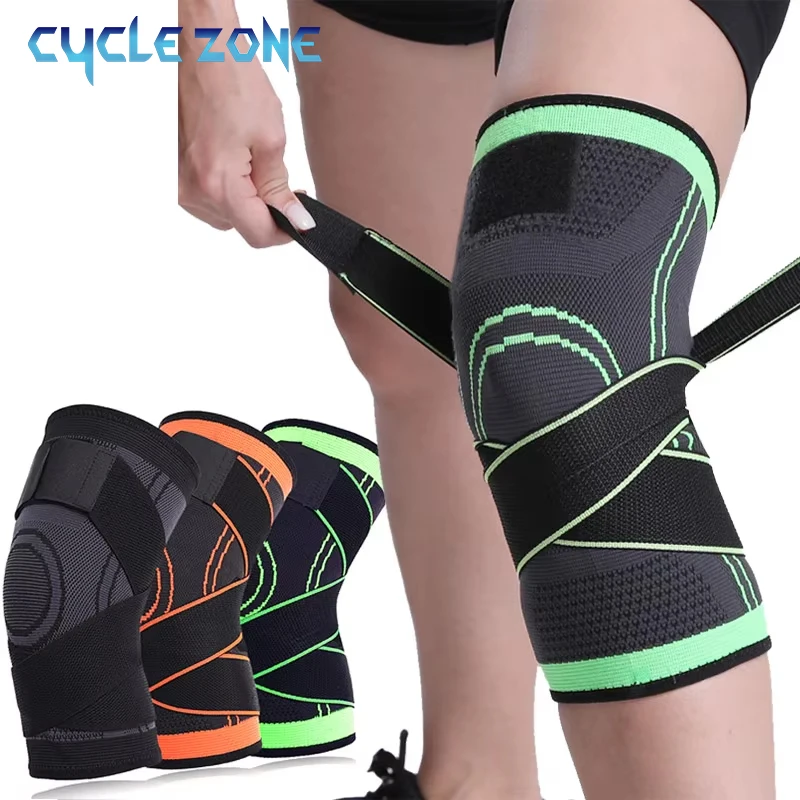 Knee Pad 1PC Sports Fitness Knee Pads Men Pressurized Elastic Kneepad Support Bandage Basketball Volleyball Brace