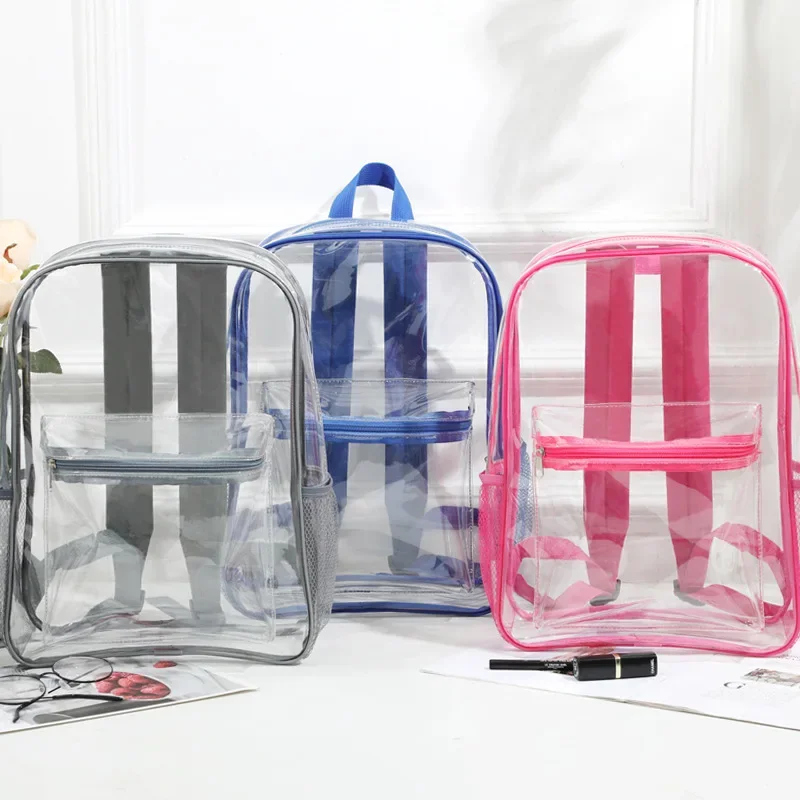 Vistnale Zaino trasparente Borsa per libri trasparente in PVC