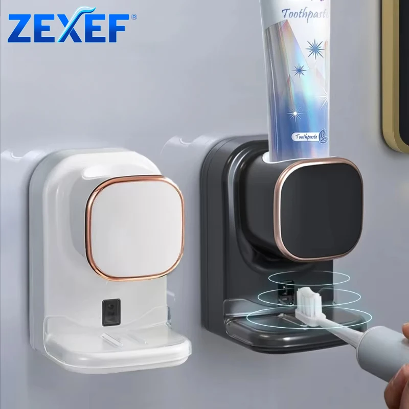 ZEXEF Smart Toothpaste Dispenser Automatic Sensor Electric Wall Mounted Tooth Paste Squeezer for Home Bathroom Accessories