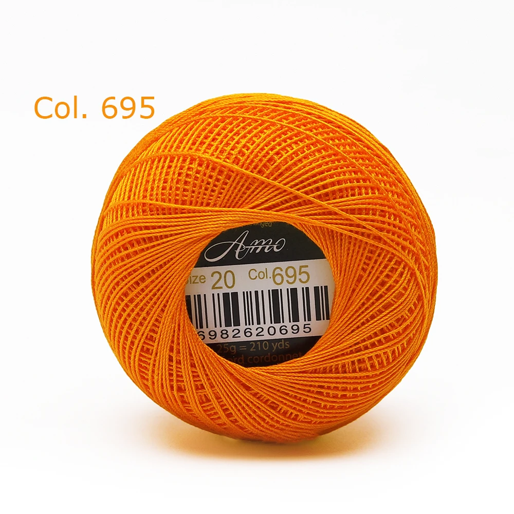 Amohilos Größe 20 Doppel Mercerisierter Ägyptischer Baumwolle Häkeln Faden Perfekte Occhi Nadel Projekte 25 Gramm 210 Yards Ball – Detail 28