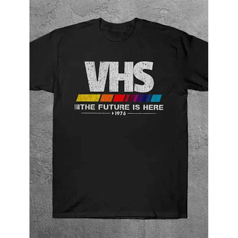 2025 Vintage VHS The Future Is Here Tshirt 1970s Throwback 80s 90s Movie Fan Tee 5