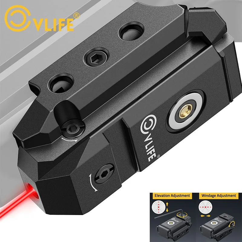 CVLIFE Rechargeable Compact Red Laser Sight for Pistol Upgraded Compatible with Handgun Magnetic Charging Port Hunting,laser sight,red dot laser sight