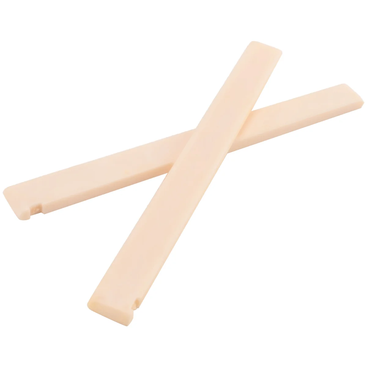 2 Pcs Spare Part Beige Plastic Bridge Saddle Nut for Classical Guitar guitar tool