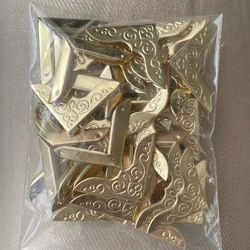 Elegant Bronze Metal Corner Protectors for Scrapbooks and Photo Albums (2. 23x23x2.5mm)