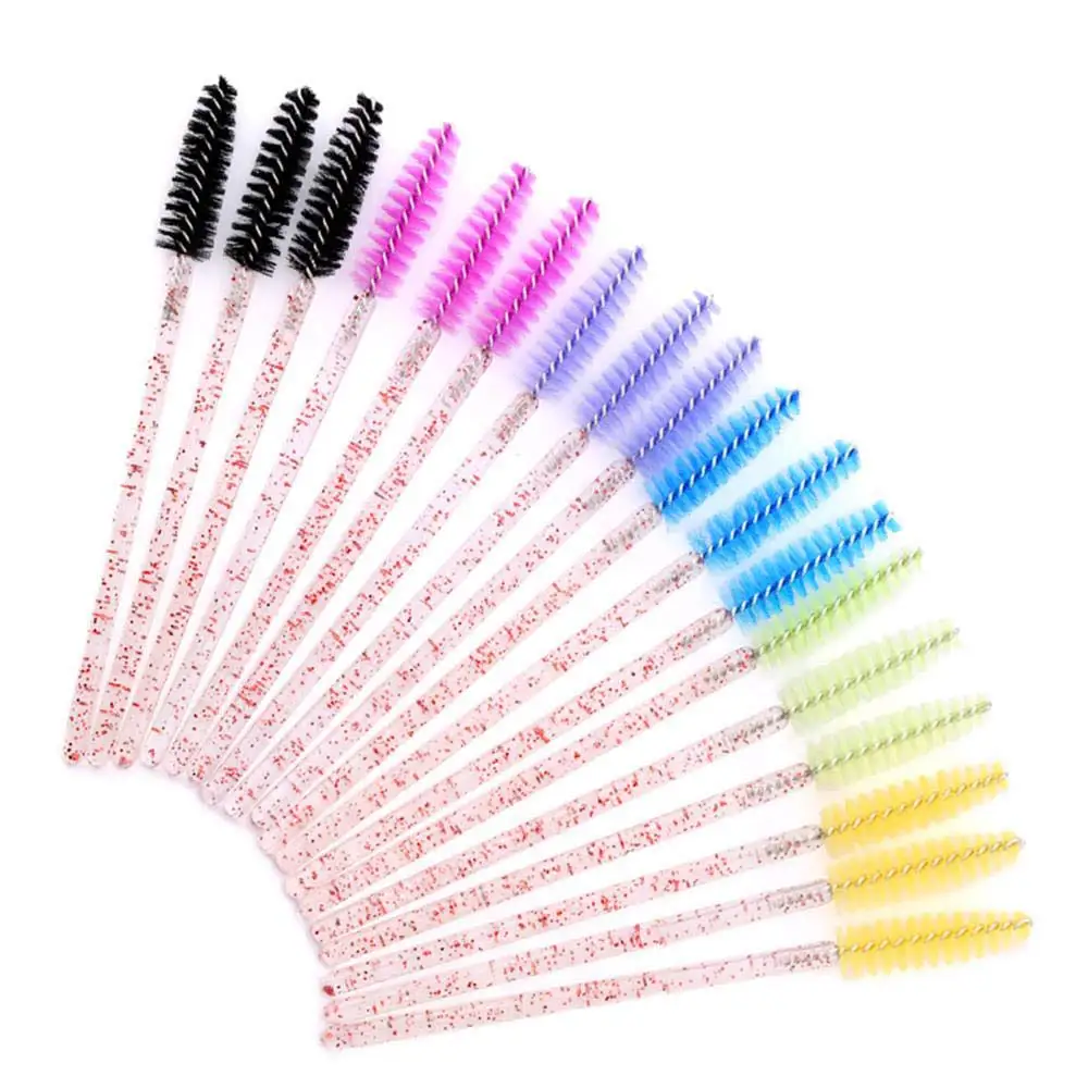 

1000 PCS Eyelash Brushes Crystal Disposable Eye Lash Eyebrow Applicator Cosmetic Makeup Brush Tool Glitter Mascara Wands