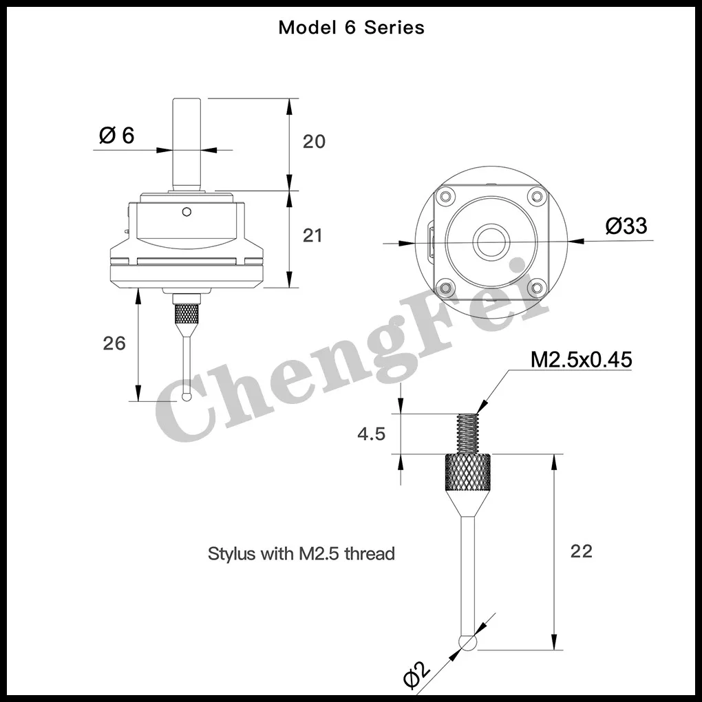The latest V6 anti-roll 3D Touch Probe edge finder finds the center of the desktop CNC probe compatible with mach3 and grbl