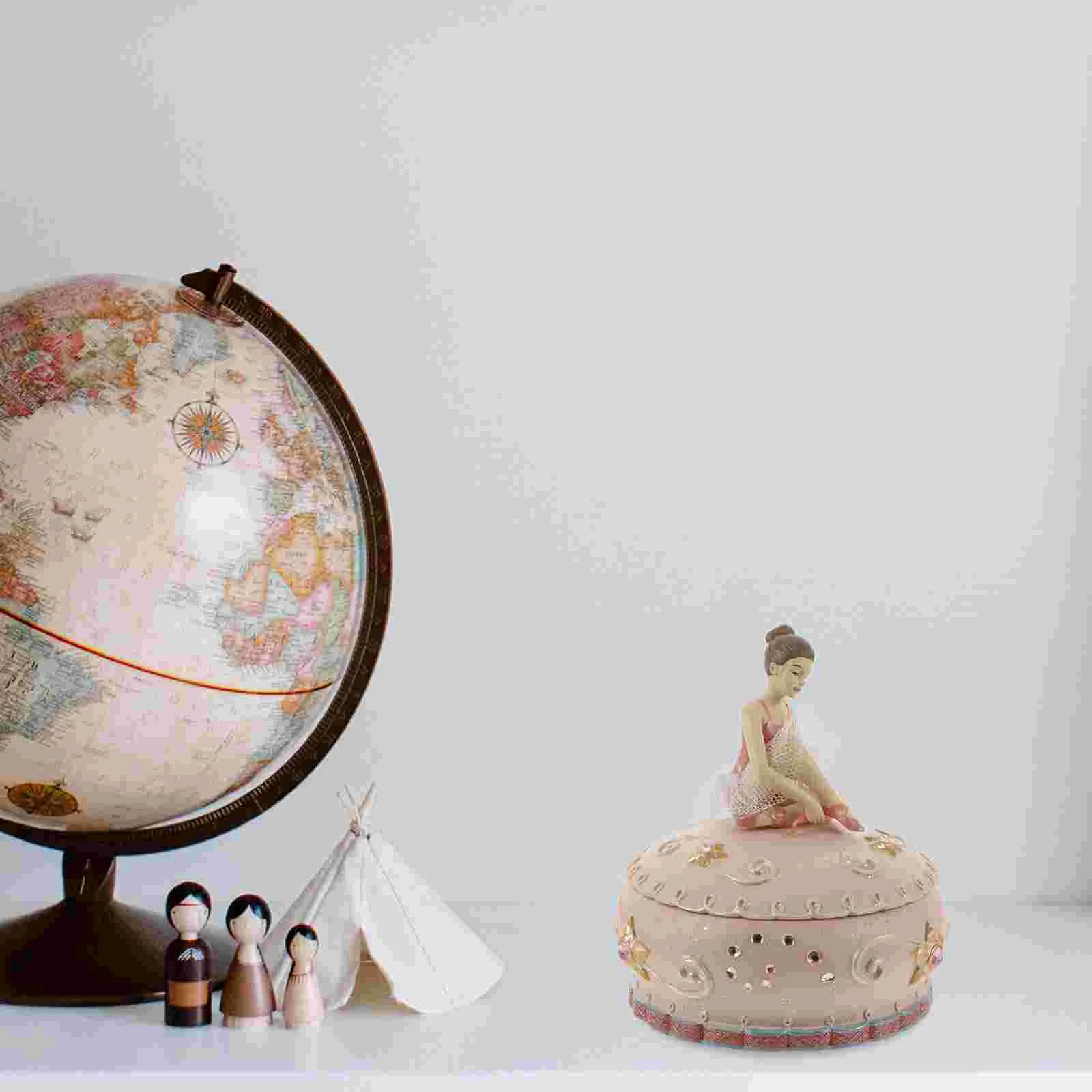 

Jewelry Storage Box Rotating Box Figurine, Manual Control Dancing Girl Musical Box for Girl Kids Gift