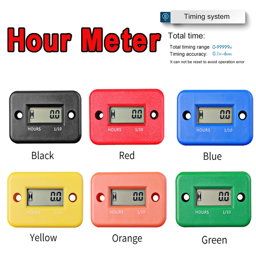 

LCD Waterproof Digital Tach Hour Meter Counter For ATV Motorcycle Instruments Snowmobile Gasoline Boat Generator Bike Wholesale