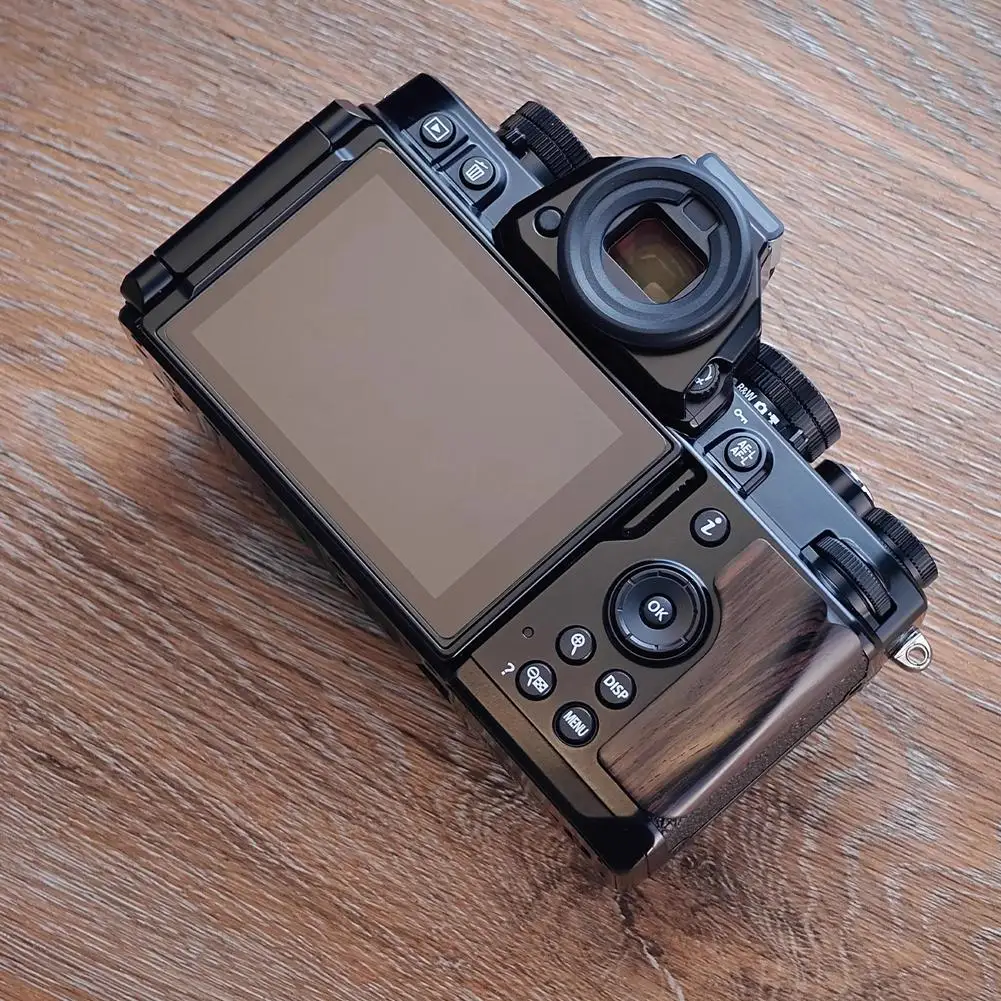 Solid Wood Finger Handle Wooden Hand Grip For Nikon ZF Digital Camera Ebony Walnut Lightweight Improves The Grip Feel