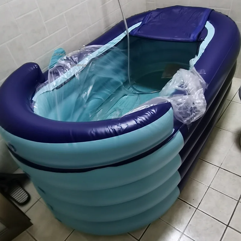 Japanese-style Thickened Plastic Space Capsule Inflatable Bathtubs Household Foldable Bath Bucket Rental Room Bath Tub Artifact