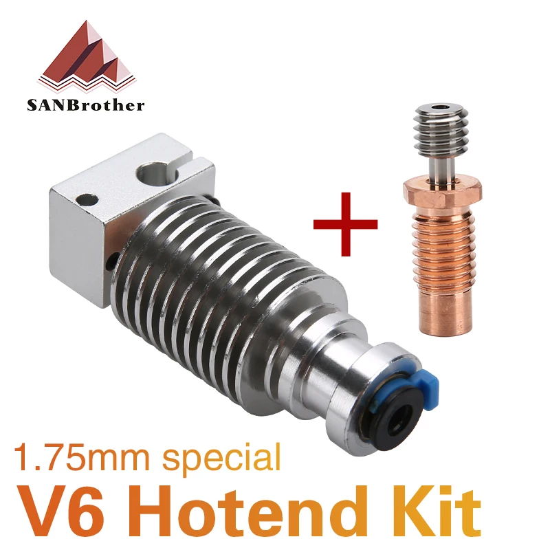 

E3D V6 Hotend +Bimetal heatbreak for v6 Prusa voron Remote Short Direct Heat Sink range 1.75MM for Feeding 3D printer extruder