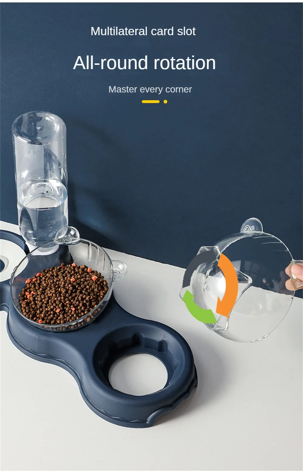 Title 6, Cat Bowl Automatic Feeder 3in1 Dog Cat Food Bow...