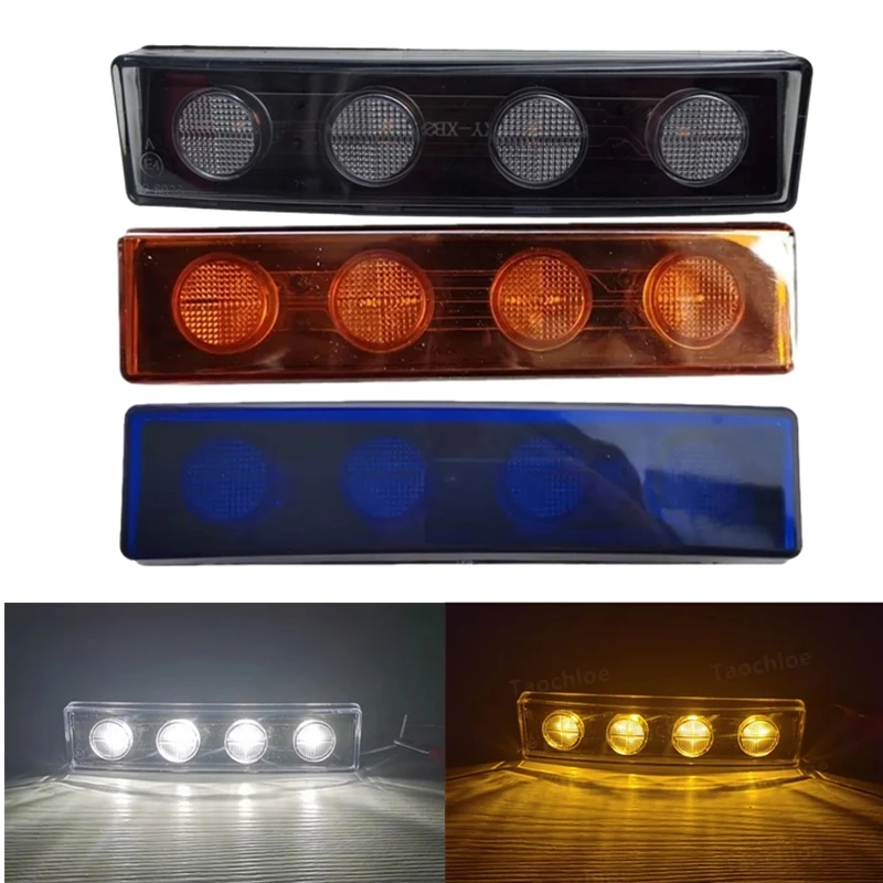 WhiteAmberBlueLEDLightsparaScaniaSunVisorTopLightsPeasR620