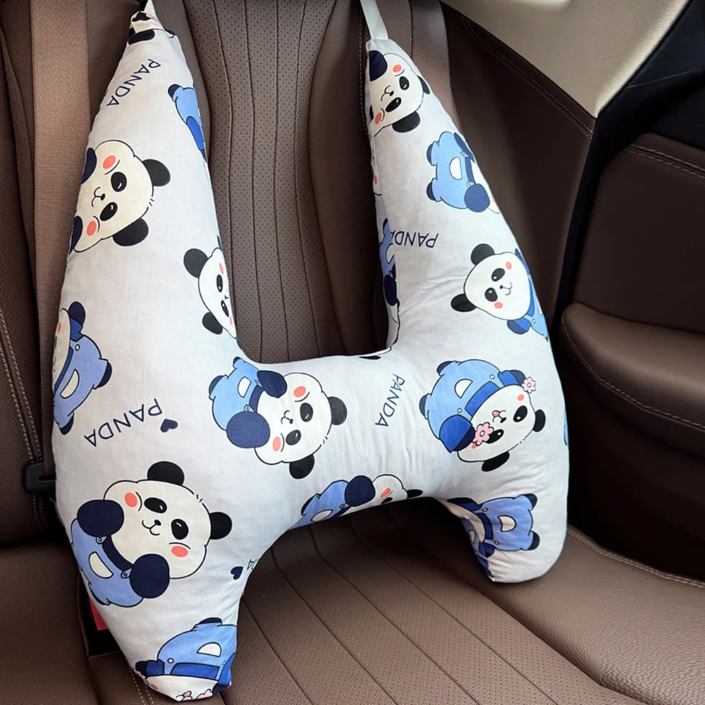 1PC Car Pillow for Adults & Kids Breathable Cotton Washable Travel Neck Pillow Cushion Support for Sleeping Baby Seat Headrest