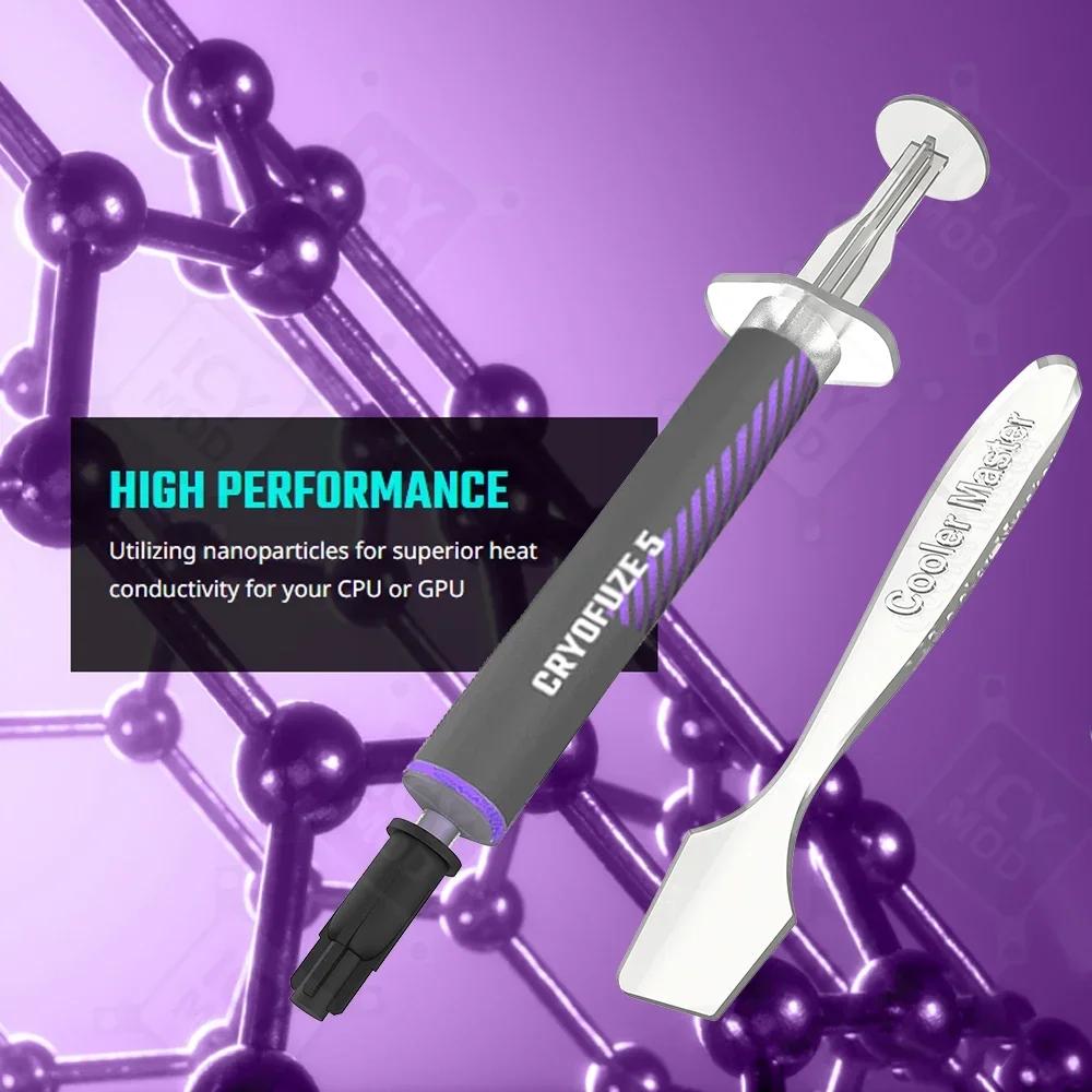 쿨러 마스터 크라이오퓨즈 컴퓨터 방열 그리스 보라색 페이스트, PC 노트북 GPU CPU 방열, 5 12.6W/mk