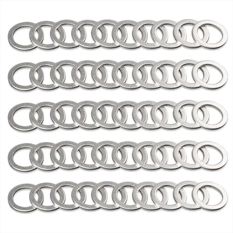 100Pcs 9956-41-400 Oil Drain Plug Crush Washer Gaskets 14x20x1.5mm For Mazda M14 Car Accessories 995641400