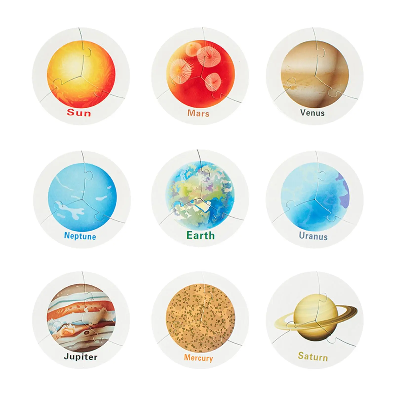 

Solar System Board Wooden Planets Jigsaw Puzzle for Educational Learning Toy