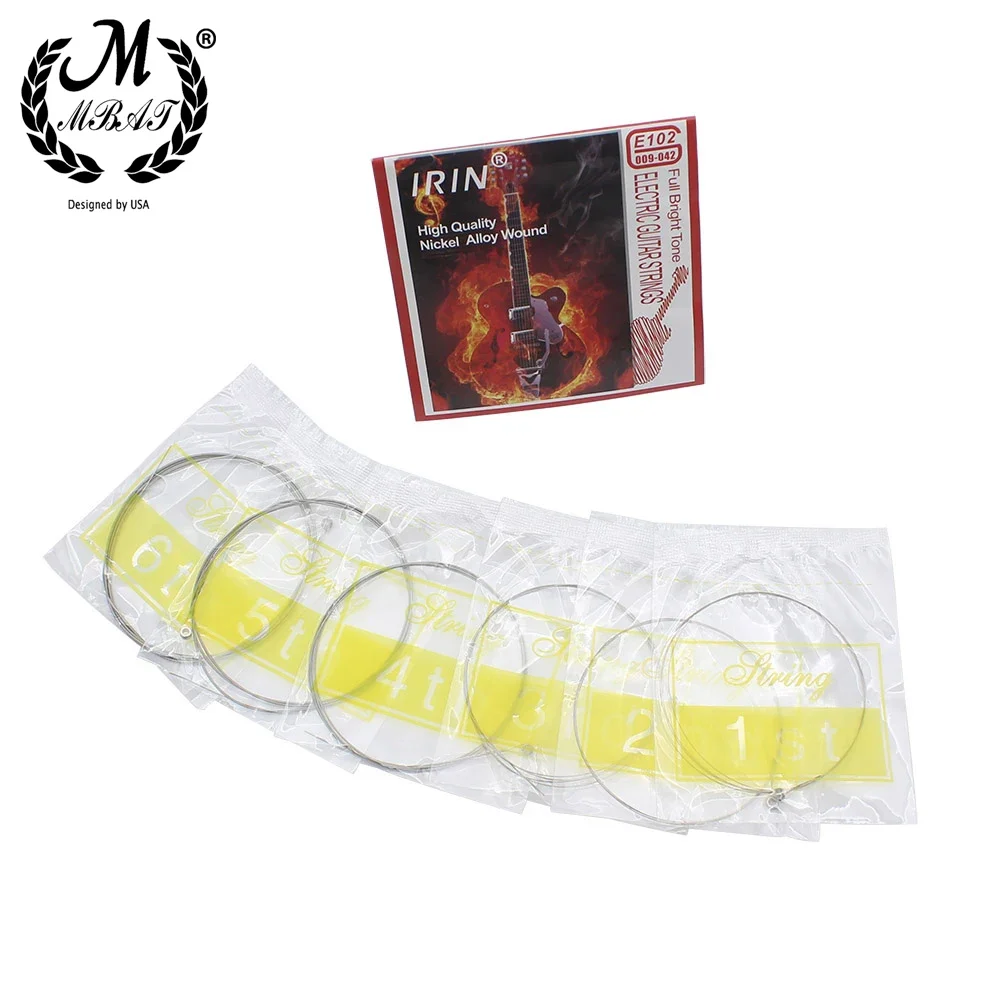Electric Guitar Strings Silver Stainless Wire Nickel Alloy Wound Musical Instrument Accessories MBAT