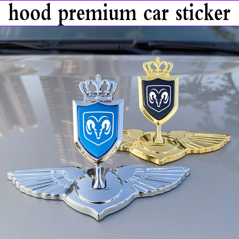 

Модифицированные автомобильные стандартные аксессуары подходят для моделей Dodge, декоративные головки капота, стандартные высококачественные металлические автомобильные наклейки