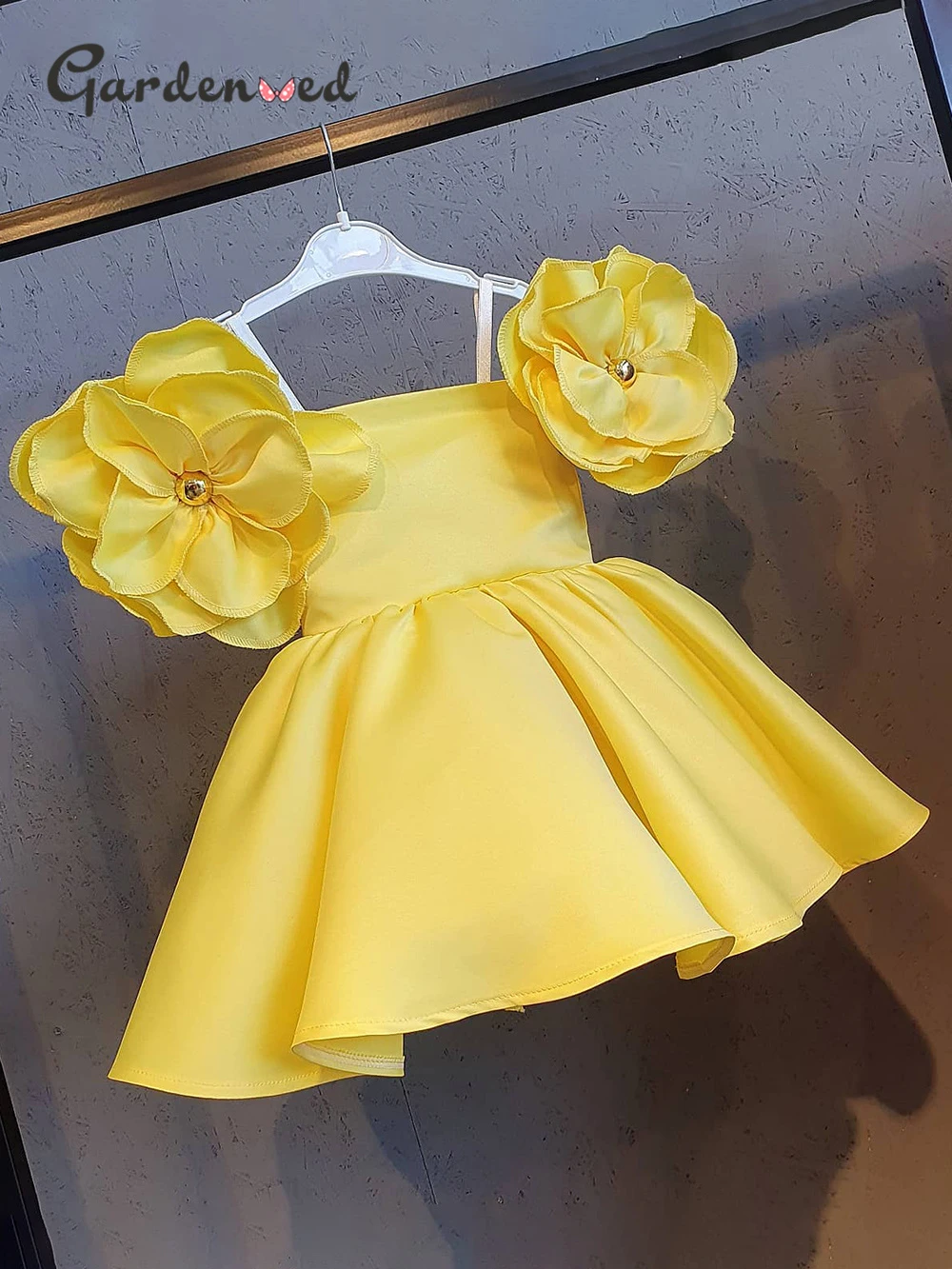 Gardenwed vestido amarillo de flores para niña, vestido de comunión bebé, vestido de para niña, vestido de baile bonito, vestidos de princesa de cumpleaños | - AliExpress