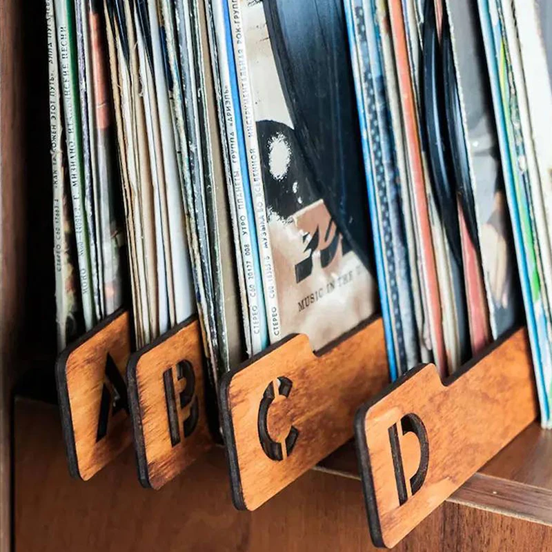 Vinyl Record Divider Card Sort Alphabetically A-Z Clear LP Record Collection Label Simple for Shelf Storage Of Vinyl Records vinyl record divider