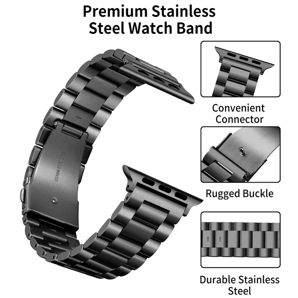 รูปสินค้า สายสแตนเลส Apple Watch รุ่น Premium สีเงิน