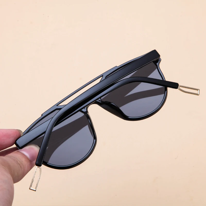 Freen Same Glasses Anti Radiation Sunglasses Double Beam Large Frame Cat's Eye Korean Version Fashion Retro Sunglasses