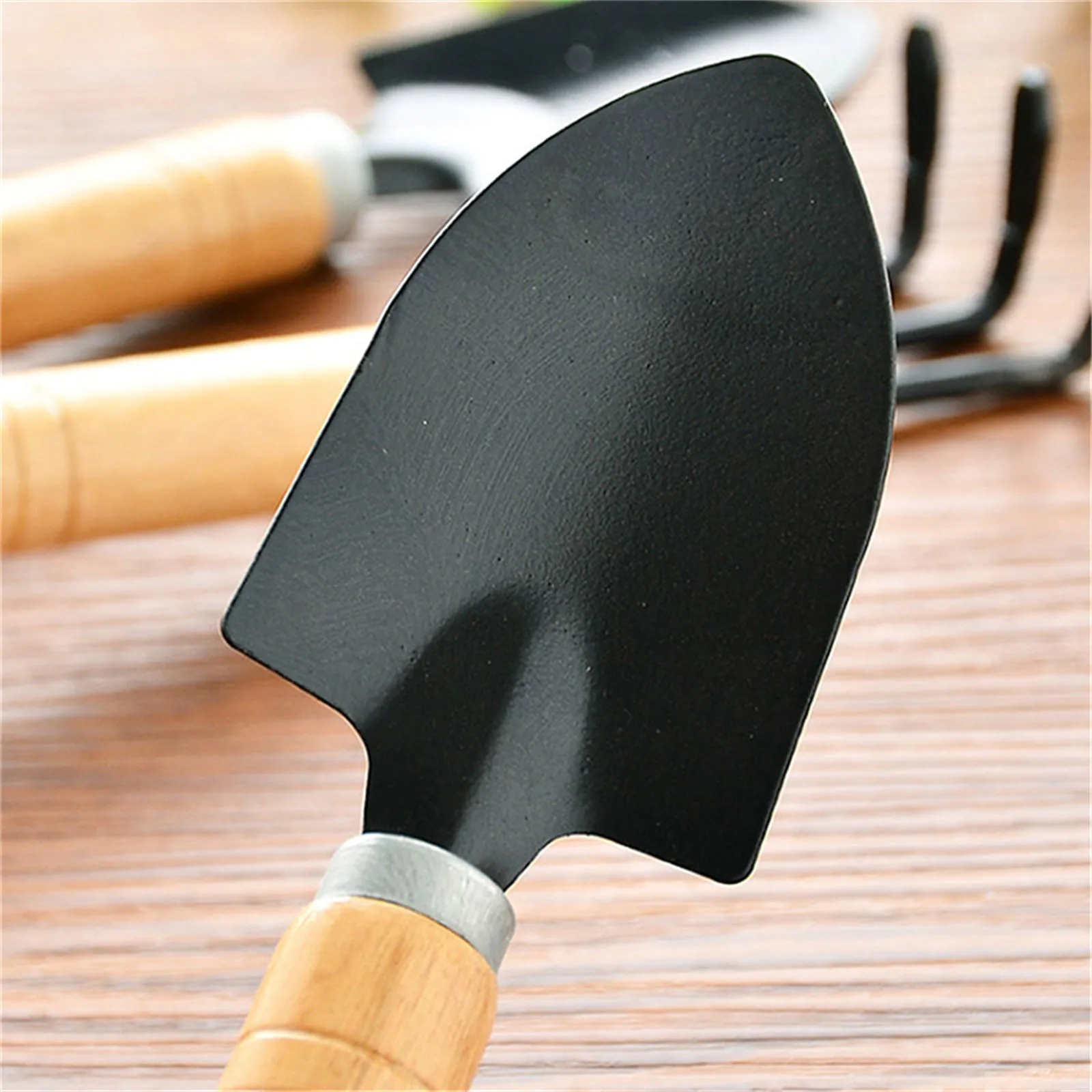 3 Piece Set Mini Gardening Potting Tools Wooden Handle