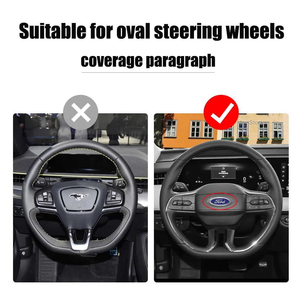 Car Steering Wheel Emblem Decals Badge for Ford B-Max Ranger Escort Falcon Tierra Territory Galaxy STRACING Fiesta Mk7 Focus 2 wheel center hub cap sticker