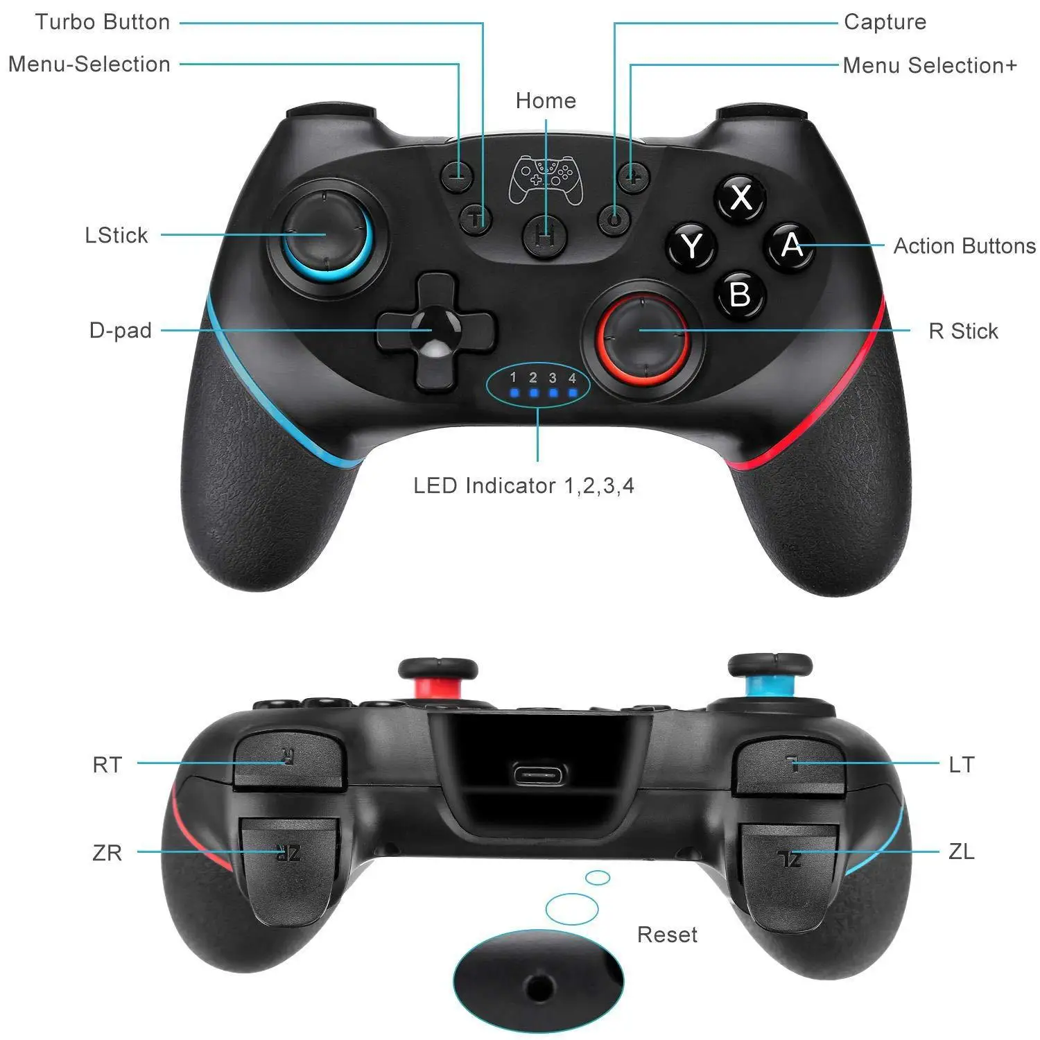 N-Switch Pro Ʈѷ  е,  ġ Ʈѷ,  е ̽ƽ, 5   Ʈ