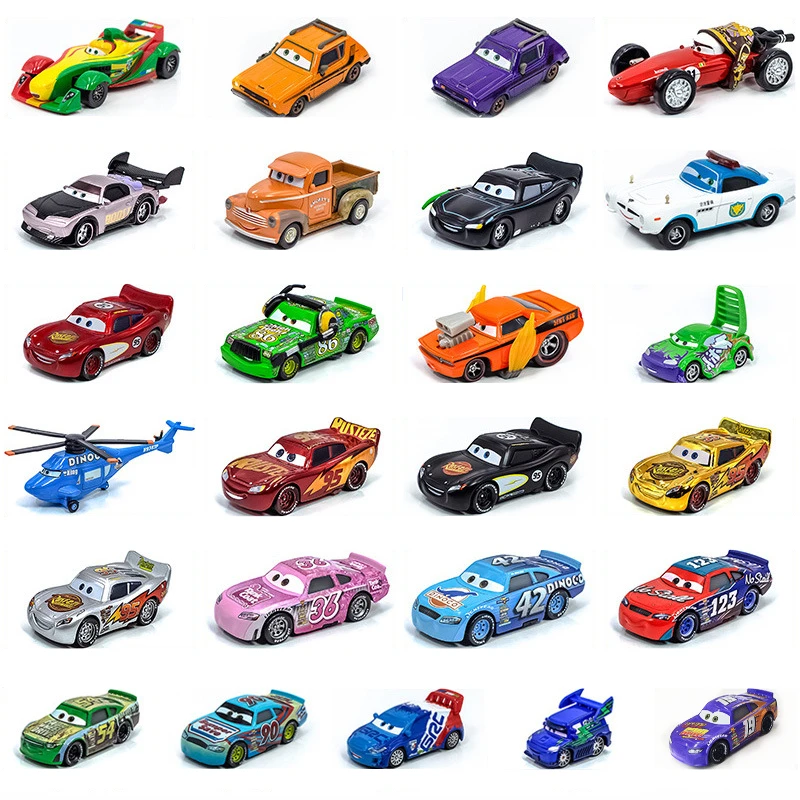 2022 New Disney Pixar Cars 3 Lightning McQueen Racing Family Jackson Storm Ramirez 1:55 Die Cast Metal Alloy Children's Toy Car